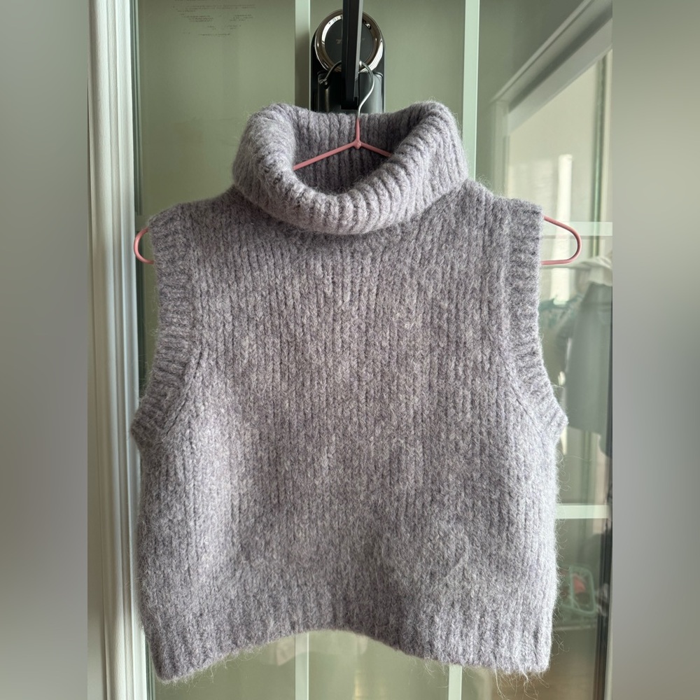 Other Stories purple Sleeveless Turtleneck Sweater short